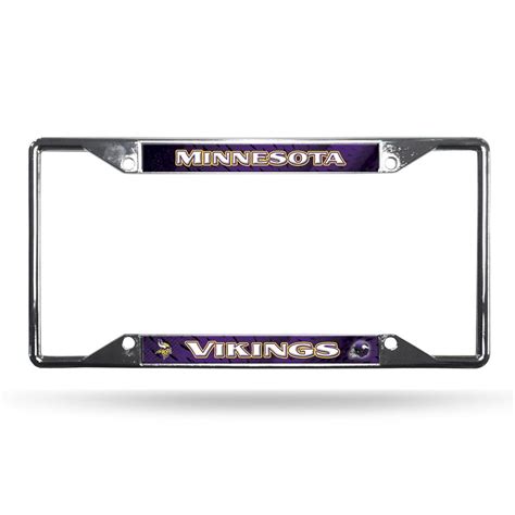 Minnesota Vikings License Plate Frame Chrome Ez View License Plate