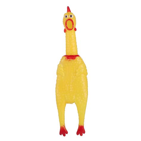 Toyvian Rubber Squawking Chicken Toy Novelty Screaming Chicken Squeeze