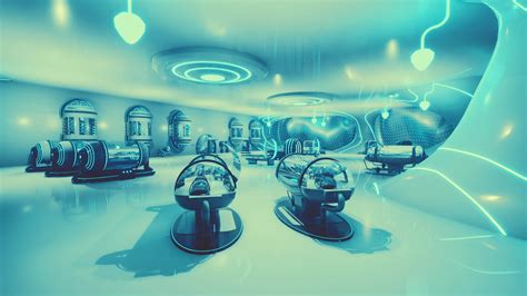 A Futuristic Laboratory Room With Vibrant Lights 34818158 Stock Video