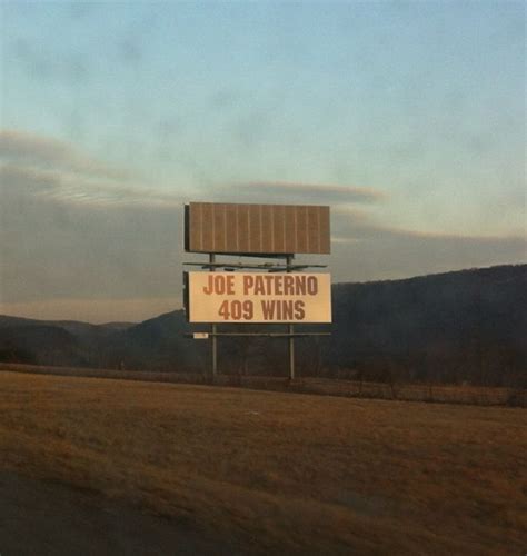 JoePa Joe Paterno 409 Wins Penn State Billboard Joe Paterno Paterno