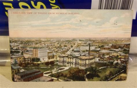 1908 Ohio Oh Postcard Toledo Birds Eye View From Nicholas Building