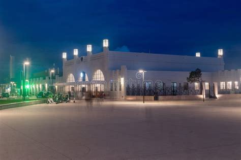 Metro And Boat Terminal Terreiro Do Paco At Night Editorial Photo