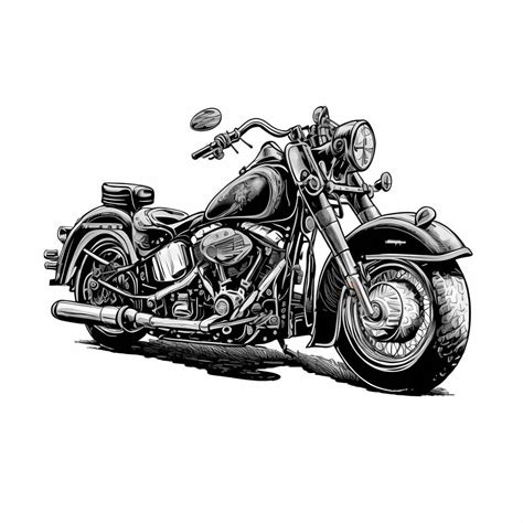 Harley Motorcycle Drawing