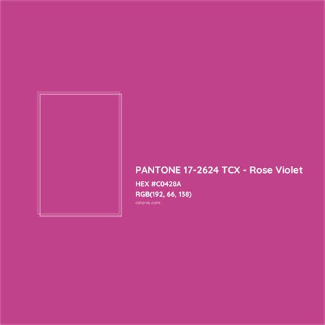 PANTONE 17 2624 TCX Rose Violet Complementary Or Opposite Color Name