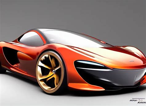 Photo Of A Mclaren Concept Car With Gold And Red Stable Diffusion