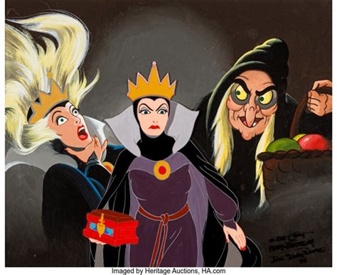 Snow White And The Seven Dwarfs Evil Queenold Hag Original Cel Art And