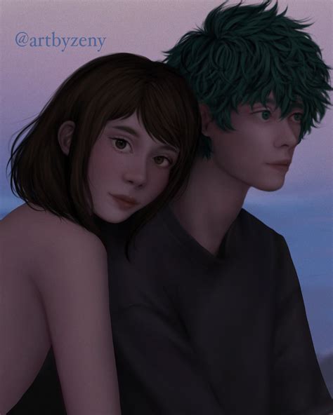 Ochako and Izuku by @ArtByZeny : r/IzuOcha