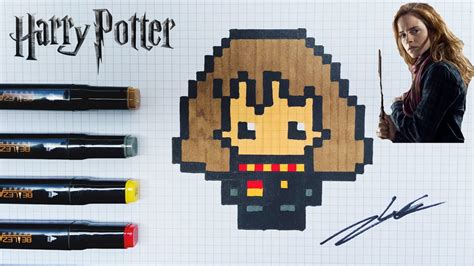 Tuto Dessin Hermione Granger Pixel Art Harry Potter Youtube The Best