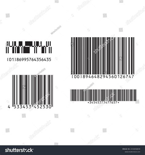 Bar Code Icon Set Modern Flat Stock Vector Royalty Free