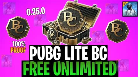 PUBG LITE FREE BC TRICK HOW TO GET FREE BC IN PUBG MOBILE LITE