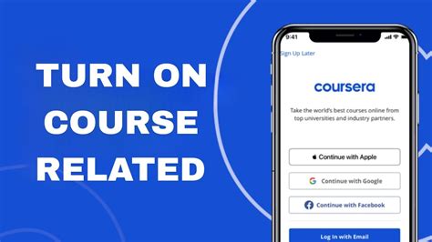 How To Turn On Course Related On Coursera App Youtube