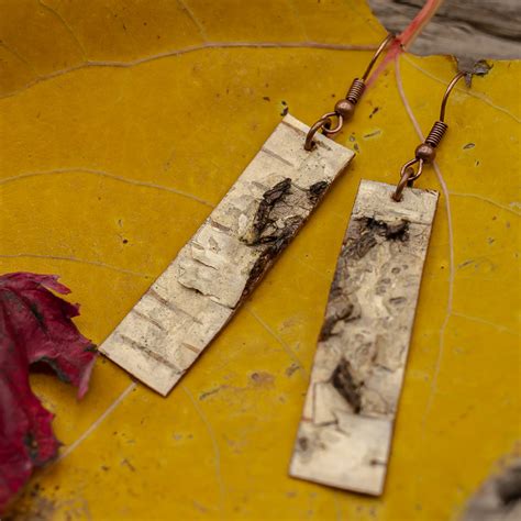 Birch Bark Earrings GaleForce Design Jewelry