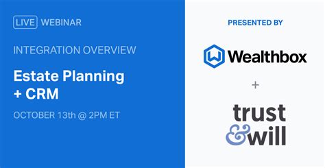 Estate Planning Crm A Webinar With Trust And Will And Wealthbox Wealthbox Crm