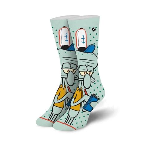 Spongebob Squarepants Squidward Women Crew Socks Crazy Socks