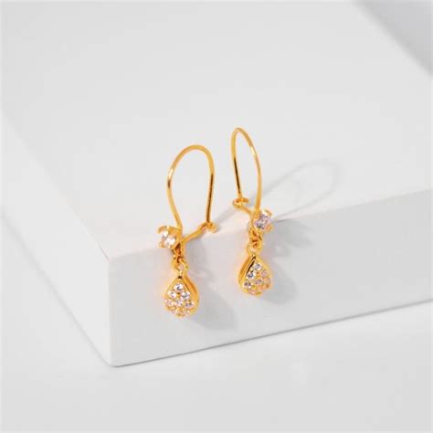 Jual Anting Emas Kawatan Tetes Air Full Mata Tabur Toko Emas Gadjah