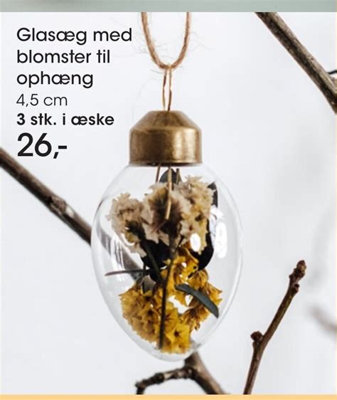 Glas G Med Blomster Til Oph Ng Tilbud Hos Bilka