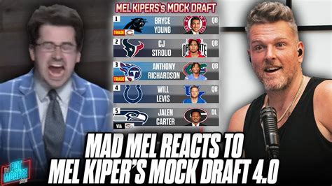 Mad Mel Kiper Reacts To Mel Kiper S 2023 Mock Draft 4 0 Pat McAfee