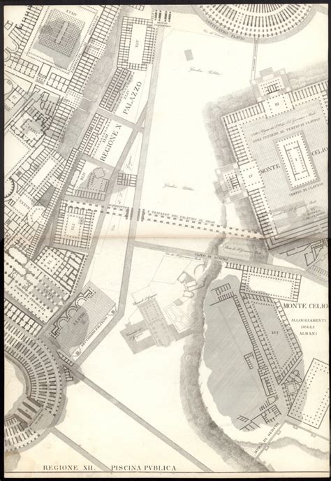 Tav Xiv A B Pianta Topografica Della Parte Media Di Roma Antica