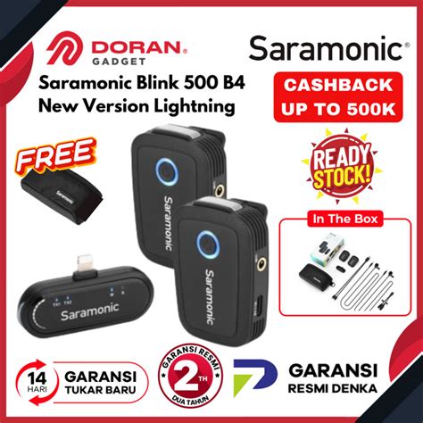 Promo Saramonic Blink 500 B4 Black New Version Lightning Mic Garansi