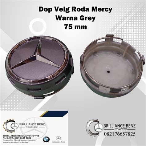 Jual DOP VELG RODA EMBLEM 75MM GREY MERCEDES BENZ TUTUP VELG RODA