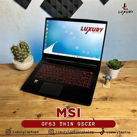 Jual LAPTOP MSI GAMING GF63 THIN 9SCXR CORE I7 NVIDIA GTX 1650 MAX Q