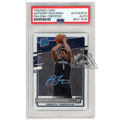 Anthony Edwards Panini Donruss Optic Rated Rookie Autograph