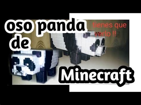 Como Hacer Al Oso Panda De Minecraft De Papel Paso A Paso