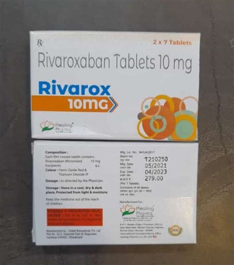 Rivarox Rivaroxaban 10mg Tablet At Rs 279stripe Anti Cancer Products