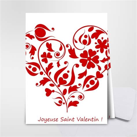 Carte Joyeuse fête de Saint Valentin Carte gratuite Carte de Saint