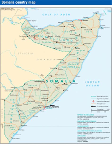 Somalia country map | African Energy