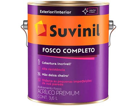 AcrÍlico Premium Suvinil Fosco Completo 36l Miara KrÜger Tintas