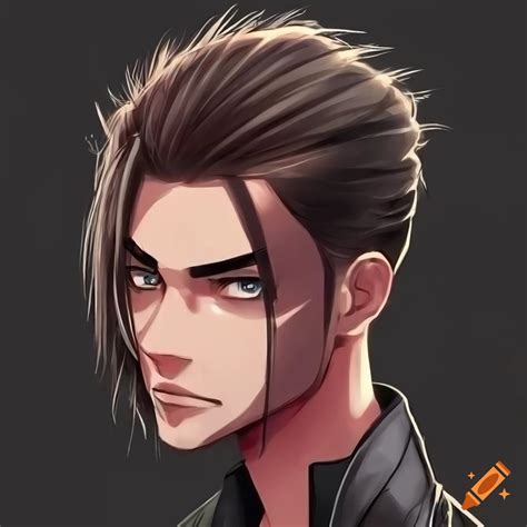 Anime Style Illustration Of A Man With Slicked Back Hair On Craiyon