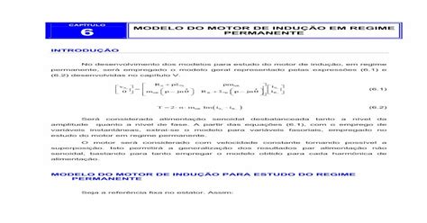 CapÍtulo Modelo Do Motor De InduÇÃo Em · Pdf FilecapÍtulo 6 Modelo Do