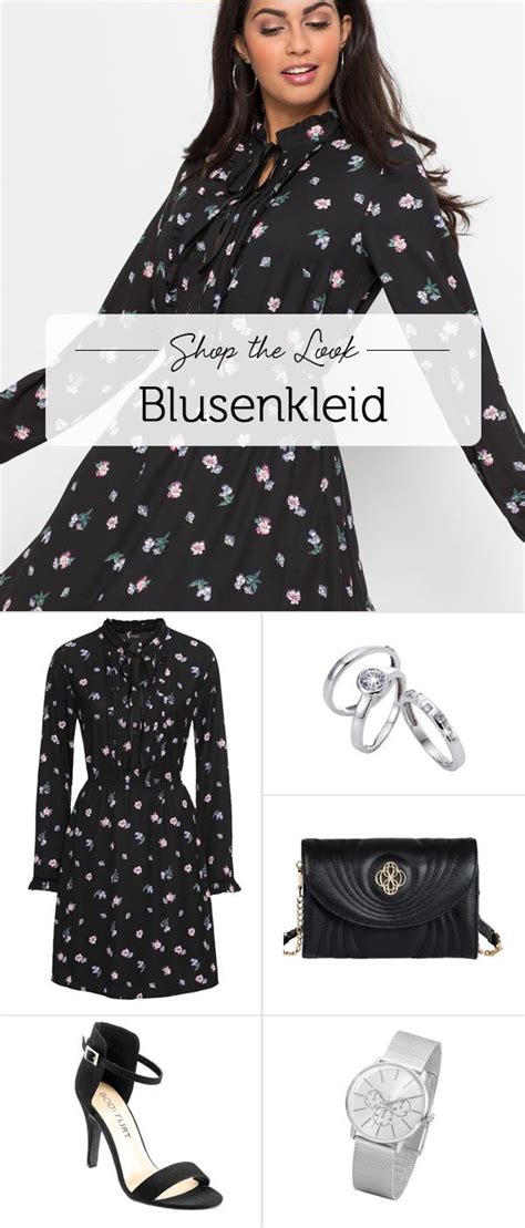 Luxus Bonprix Kleid Schwarz Mit Blumen