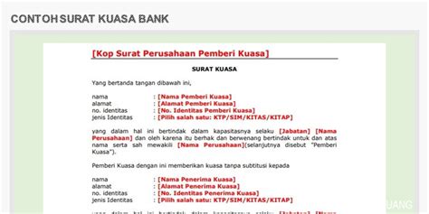 Detail Surat Kuasa Contoh Doc Koleksi Nomer 54