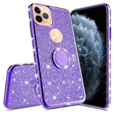 Apple Iphone 11 Pro Case Glitter Cute Phone Case Girls With Kickstand Spy Phone Cases And