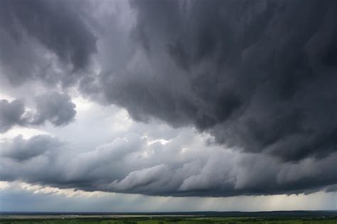 Vista panorámica del cielo nublado Cielo gris dramático y nubes blancas