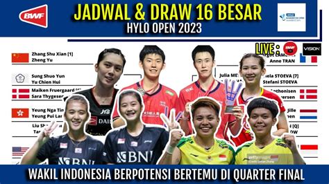 Draw Dan Jadwal Besar Hylo Open Potensi Bertemu Di Quarter