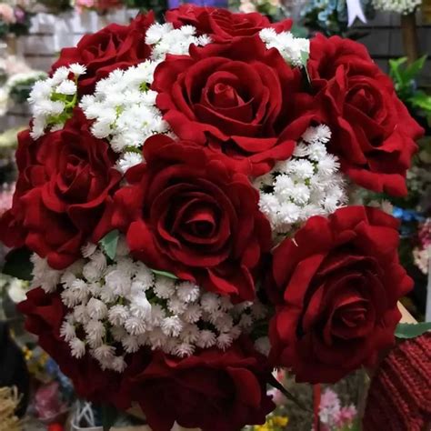 2019 Real Images Artificial Red Rose Wedding Bouquet Beautiful Wedding Accessories Wedding ...