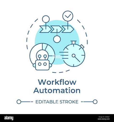 Workflow Automation Soft Blue Concept Icon Stock Vector Image And Art Alamy