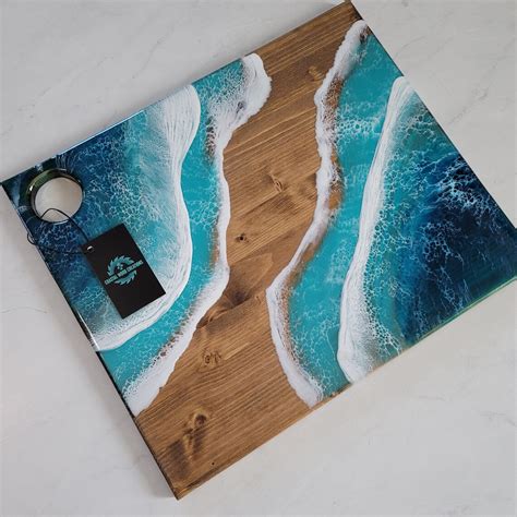 Large Ocean Wave Epoxy Charcuterie Board Etsy