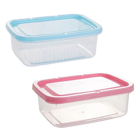 Microwave Food Containers 350ml Plastic Crisper Rectangular Food Container Kitchen Lunch Box