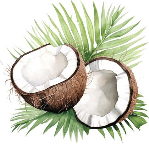 Coconut Illustration Watercolor Images Stock Photos D Objects