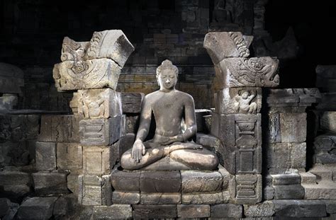 Buddha Statue And Six Mudras Taman Wisata Candi