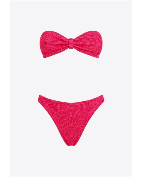 Hunza G Jean Strapless Bikini In Pink Lyst