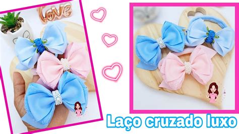 La O Cruzado Luxo Para Iniciantes Diy Ribbon Bow Hair Mimosdadeise