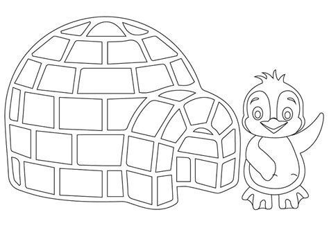 Inuit Igloo Coloring Page Free Printable Coloring Pages For Kids