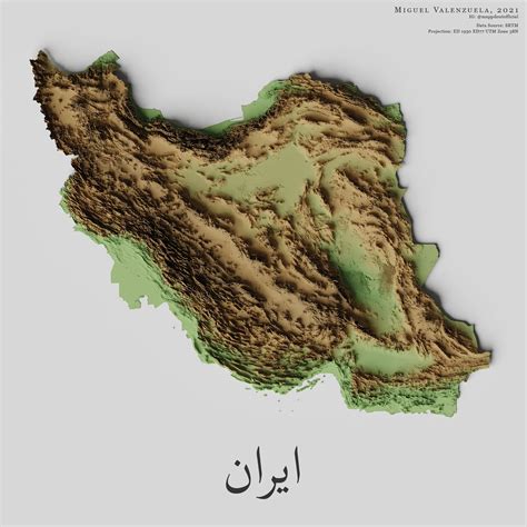 elevation map of iran 3