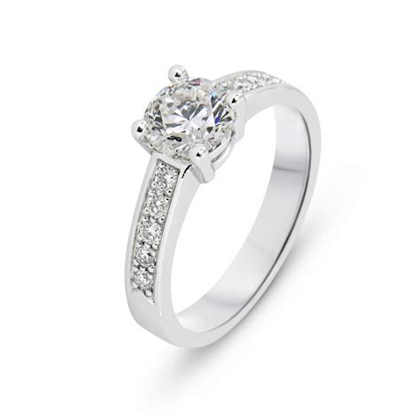 Solitaire Diamant 1 Carat Or Blanc 750 Ref 46971