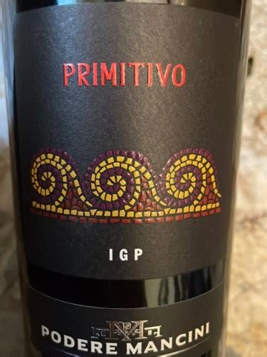 Podere Mancini Primitivo Vivino United Kingdom